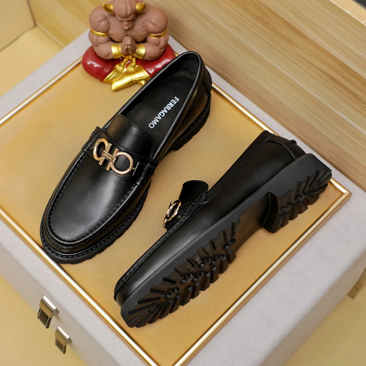 Men's shoes 💰440 Ferragamo [Ferragamo] top imported suit men's shoes 💯Original copy of the official website, product materials: selected imported embossed calfskin + luxury hardware buckle accessories ~ imported water-dyed cow 🐂 leather lining. Strong three-dimensional visual effect, original combination outsole, multiple colors available😘 Size: 39-44 (38.45.46. Customized)